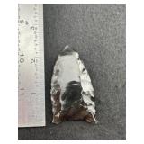 Obsidian Folsom Indian Artifact Arrowhead