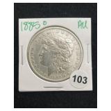 1885 O AU Morgan Silver Dollar Coin