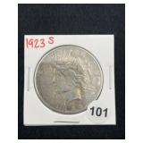 1923 S Peace Silver Dollar Coin