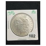 1896 AU Morgan Silver Dollar Coin