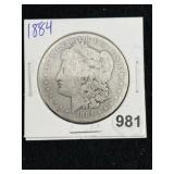 1884 Morgan Silver Dollar Coin