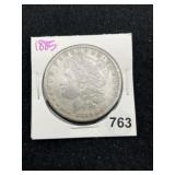 1885 Morgan Silver Dollar Coin