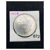1904 O Morgan Silver Dollar Coin