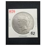 1925 Peace Silver Dollar Coin