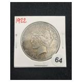 1922 Peace Silver Dollar Coin