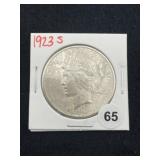 1923 S Peace Silver Dollar Coin