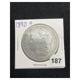 1890 O Morgan Silver Dollar Coin