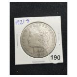 1921 S Morgan Silver Dollar Coin