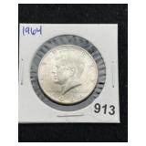 1964 Kennedy Half Dollar Silver Coin