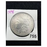 1898 Morgan Silver Dollar Coin