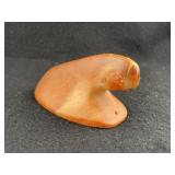 Beautiful Quartz Popeyed Birdstone Indian Artifact