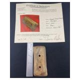 Snake Engraved Gorget with Thomas Matthews COA fro