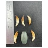 Bead With Canine Teeth Indian Artifact Arrowhead