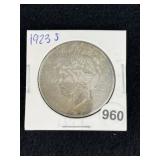 1923 S Peace Silver Dollar Coin