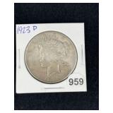 1923 D Peace Silver Dollar Coin