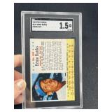 1963 Post Cereal Ernie Banks Hand Cut Baseball Car