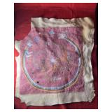 South West Art on Hide Indian Artifact Arrowhead