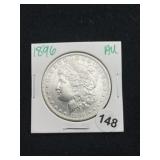 1896 AU Morgan Silver Dollar Coin