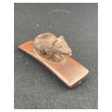 Bear Effigy Stone Pipe Indian Artifact Arrowhead