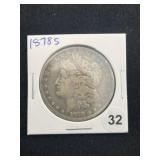 1878 S Morgan Silver Dollar Coin