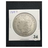 1891 S Morgan Silver Dollar Coin