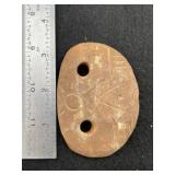 Engraved Gorget Indian Artifact Arrowhead