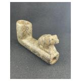 Bear Effigy Stone Pipe Indian Artifact Arrowhead