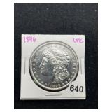 1896 UNC Morgan Silver Dollar Coin