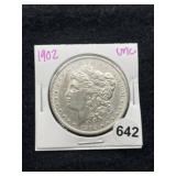 1902 UNC Morgan Silver Dollar Coin