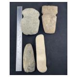 Group of Grooved Axes etc. Indian Artifact Arrowhe