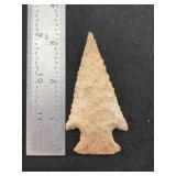 Knobbed Hardin Indian Artifact Arrowhead