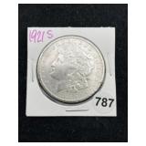 1921 S Morgan Silver Dollar Coin