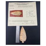 Tang Knife with Thomas Matthews COA from Missouri