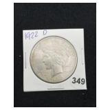 1922 D Peace Silver Dollar Coin