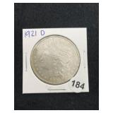 1921 D Morgan Silver Dollar Coin