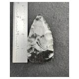 Obsidian Blade Indian Artifact Arrowhead