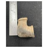 Pottery Pipe Indian Artifact Arrowhead