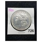 1900 Morgan Silver Dollar Coin