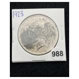 1923 Peace Silver Dollar Coin