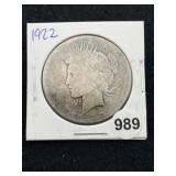 1922 Peace Silver Dollar Coin