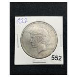 1922 Peace Silver Dollar Coin