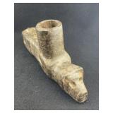 Bear Effigy Stone Pipe Indian Artifact Arrowhead