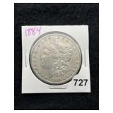 1884 Morgan Silver Dollar Coin