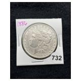 1886 Morgan Silver Dollar Coin