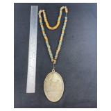 George Washington Peace Medal with Trade Bead Neck