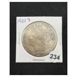 1921 S Morgan Silver Dollar Coin