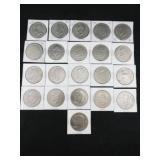 21 Eisenhower Dollar Coins