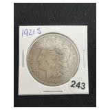 1921 S Morgan Silver Dollar Coin