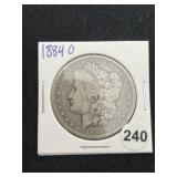 1884 O Morgan Silver Dollar Coin