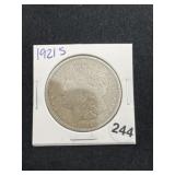 1921 S Morgan Silver Dollar Coin